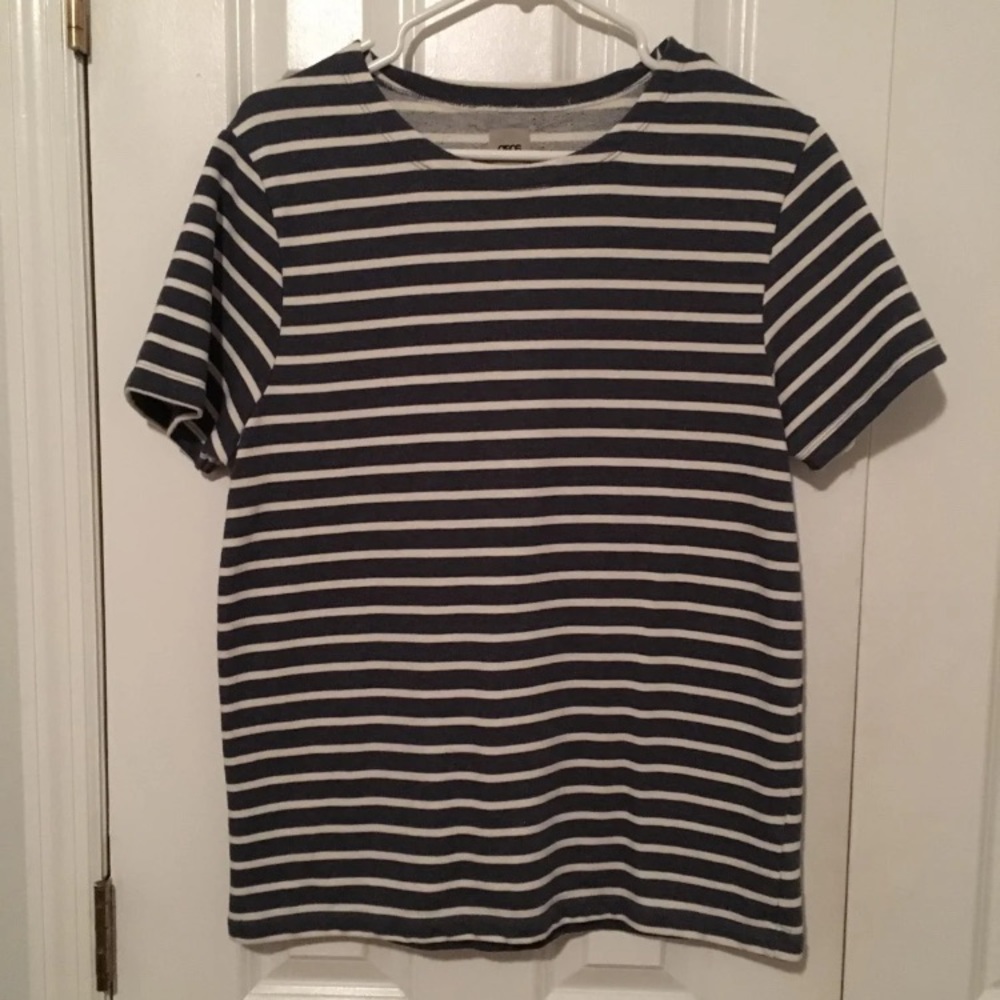 ASOS Blue & White Striped Terry Tee